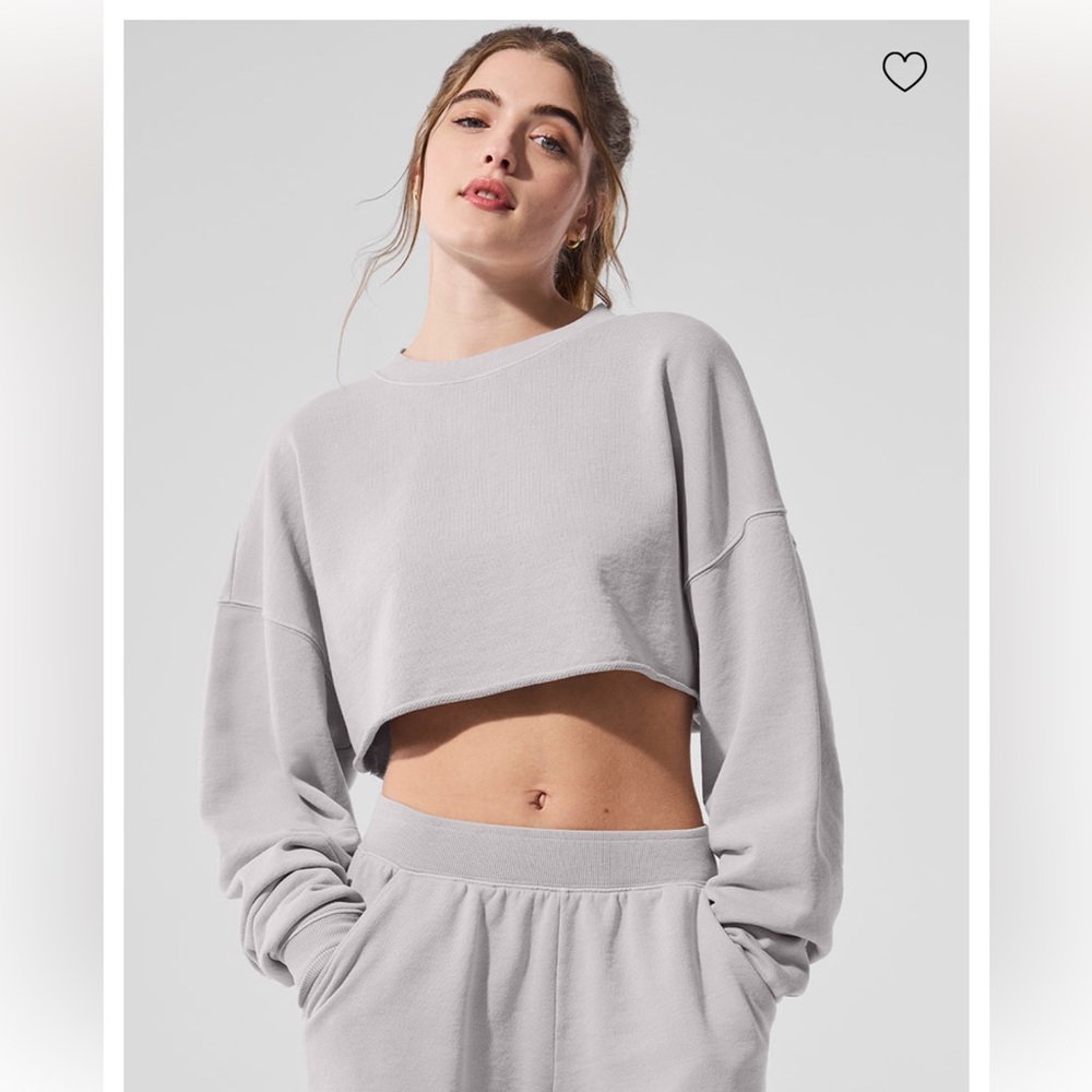 Alo Yoga Washed Extreme Cropped Pullover